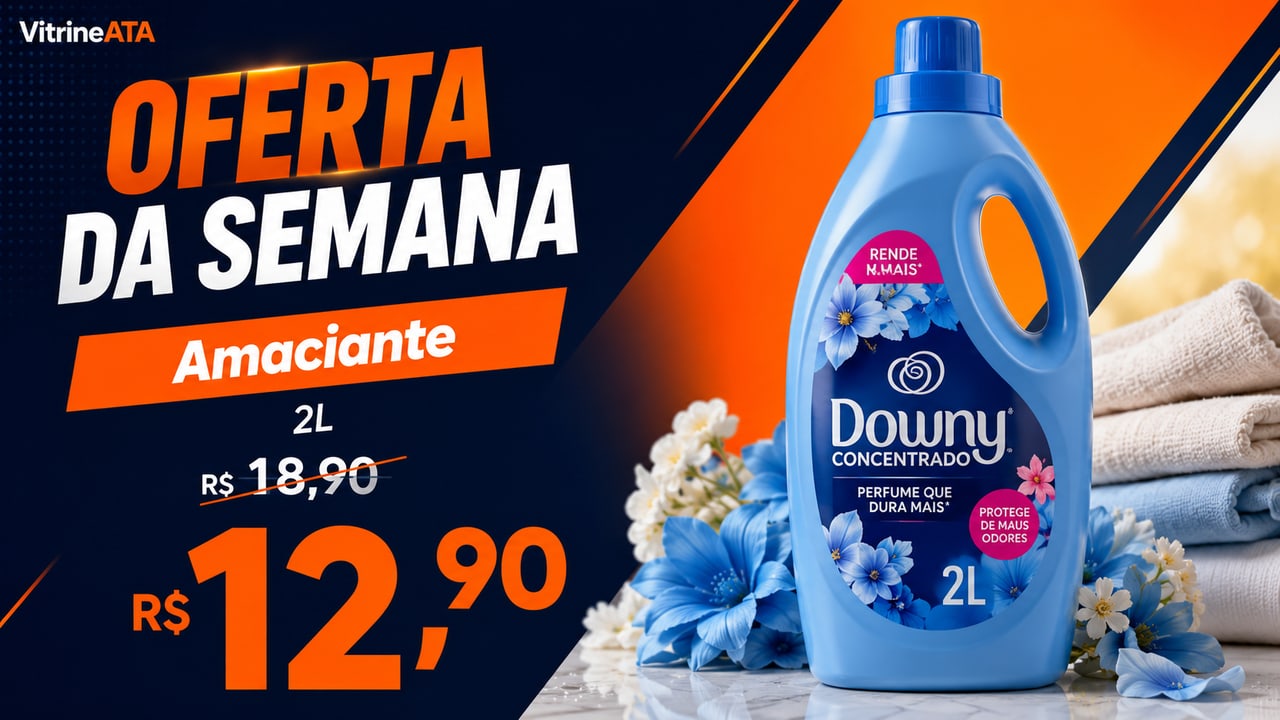 Arte de promoção de amaciante Downy criada pela Vitrine ATA